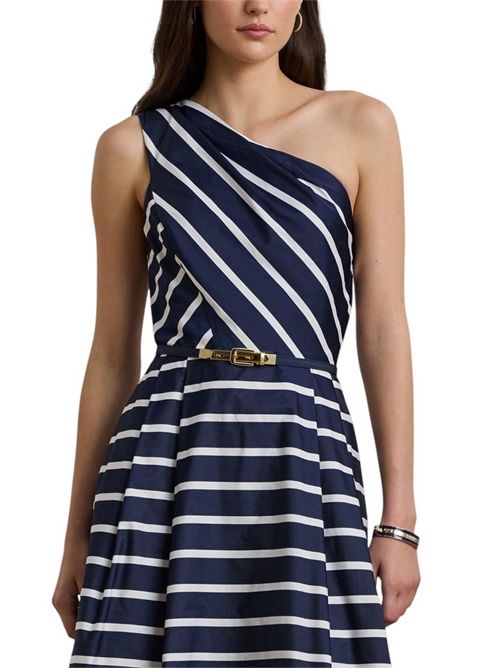 abito donna monospalla blu e bianco Ralph Lauren | 253957436001